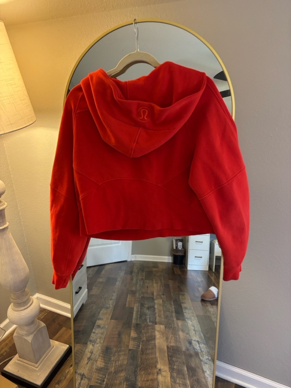 lululemon athletica Red Cropped Hoodie